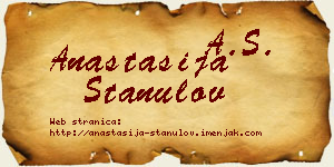 Anastasija Stanulov vizit kartica